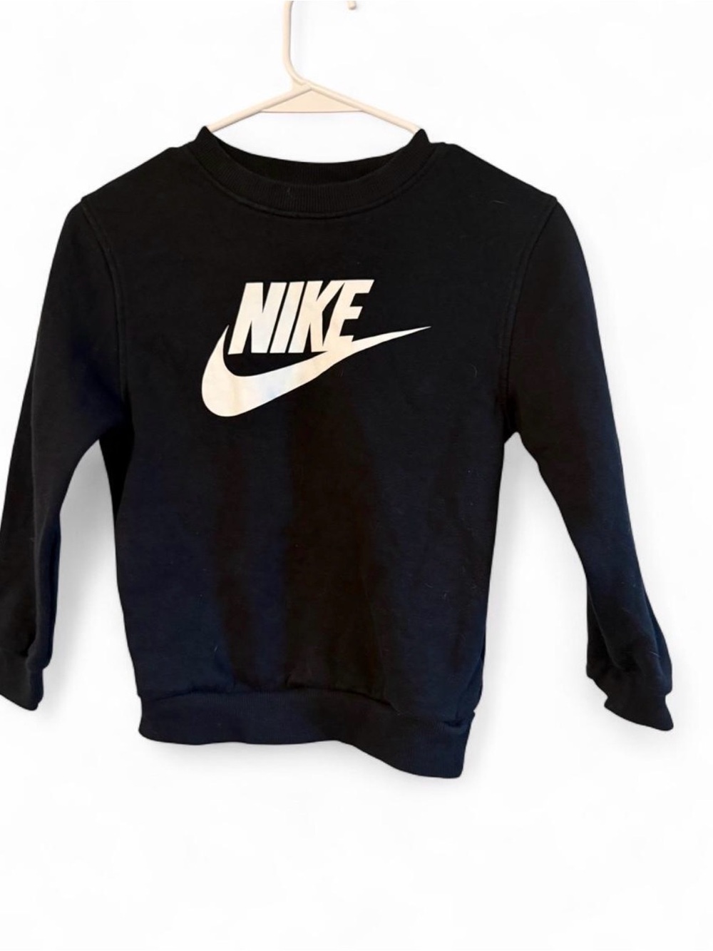Nike Black Kids Sweatshirt with White Swoosh Logo